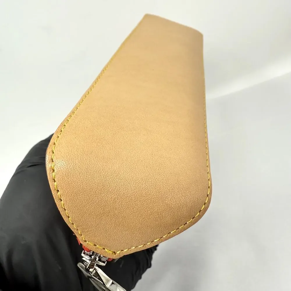 Louis Vuitton Monogram Elizabeth Pencil Pouch Case Red Gi0009 Trous RARE NEW